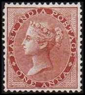 1865-1873. INDIA. Victoria. ONE ANNA. With Watermark Elephanthead. No Gum. - JF521590 - 1858-79 Kolonie Van De Kroon