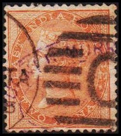 1865-1873. INDIA. Victoria. TWO ANNAS. With Watermark Elephanthead. Interesting Cancel. - JF521592 - 1858-79 Compañia Británica Y Gobierno De La Reina