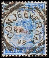 1882-1886. INDIA. Victoria. TWO ANNAS. Beautiful Cancelled CONJEEVERAM SE 17 96. - JF521616 - 1858-79 Kolonie Van De Kroon