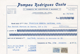 MY BOX 2 - PORTUGAL COMMERCIAL DOCUMENT  - CASTANHEIRA DE PERA  - FISCAL STAMP - Portugal