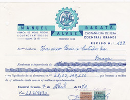 MY BOX 2 - PORTUGAL COMMERCIAL DOCUMENT  - CASTANHEIRA DE PERA  - FISCAL STAMP - Portugal