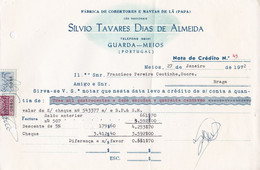 MY BOX 2 - PORTUGAL COMMERCIAL DOCUMENT  - GUARDA    - FISCAL STAMP - Portugal