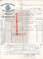 21-BEAUNE - RARE FACTURE 1898 L. DETANG- C.TERRAND-EAU DE VIE DE MARC-VINS-A M. BARREY HOTEL NATIONAL ORCHAMPS VENNES - Alimentos