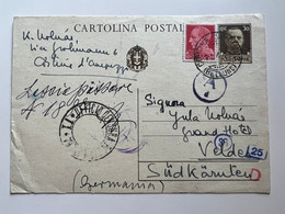 Slovenia Lubiana 1940's Stationary Sent To Veldes (Bled) , Censorship Stamps , Written In Slovene (No 1834) - Lubiana