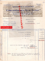 21-DIJON- RARE FACTURE FELIX RUINET-MANUFACTURE CHAUSSURES-90 COURS DU PARC- A M. P. GUINE ST SAINT AMAND MONTROND 1930 - Textile & Clothing