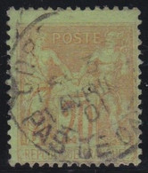 France   .    Y&T   .    96      .     O     .    Oblitéré - 1876-1898 Sage (Tipo II)