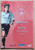 Aberdeen Vs Celtic 16.8. 1998 Scotland Football Match Program - Books