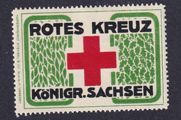 Germany Poster Stamp Vignette  RED CROSS SACHSEN - Erinnophilie
