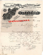 21-LES LAUMES-RARE LETTRE MANUSCRITE L. CH LANDRY-LOBEREAU DUBOIS-CIMENTS PORTLAND-CHAUX BEFFES-GRANDJEAN JOUET AUBOIS - Artesanos