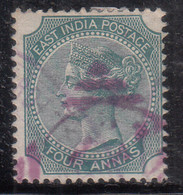 Foreign Mail / Calcutta / Voilet Cancel Cooper 28d / Renouf Type , British East India Used, Early Indian Cancellations - 1854 Compañia Británica De Las Indias