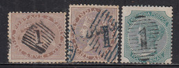 3 Diff., Varities Of Bombay, Local, Cooper / Renouf Type 4 & 15 , British East India Used, Early Indian Cancellations - 1854 Britse Indische Compagnie
