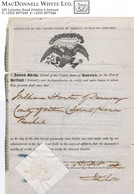 Ireland Belfast 1843 Consulate Of The USA At Belfast Printed Affidavit For Linen Merchant Dunmurry, Faults - Préphilatélie