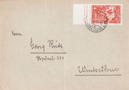 1941 Hohle Gasse Mi: 397 / ZNr: B14, Tabs: It. ( Briefabschnitt ) Stempel: St. Gallen - Lachen Vonwil - Brieven En Documenten