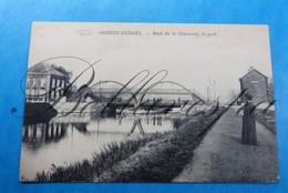 HOUDENG-GOEGNIES - Bout De La Chaussée, Le Pont. Binnenvaart Kanaal  1913 - La Louvière