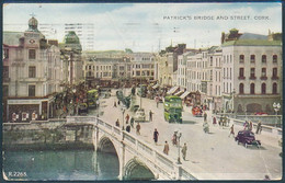 Ireland, Cork, Patrick's Bridge And Street / Bus, Car, Animated - Posted 1953 - Cork