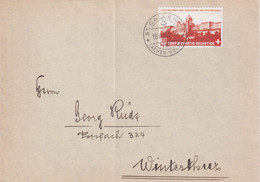 1943 Bundeshaus In Bern Mi: 421 / ZNr: B21, ( Briefabschnitt ) Stempel: St. Gallen - Lachen Vonwil - Brieven En Documenten