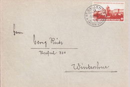 1943 Bundeshaus In Bern Mi: 421 / ZNr: B21, ( Briefabschnitt ) Stempel: St. Gallen - Lachen Vonwil - Brieven En Documenten