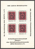 Stamp On Stamp Friedrich Wilhelm IV PRUSSIA Philatelist Exhibition Memorial Sheet GERMANY1965 ASSINDIA Essen - Bibliografie