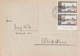1942 Alt Genf  Paar Mi: 408 / ZNr: B15, ( Briefabschnitt ) Stempel: St. Gallen - Lachen - Vonwil - Brieven En Documenten