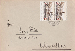 1943 Intragna Im Centovalli Paar Mi: 420 / ZNr: B20, ( Briefabschnitt ) Stempel: St. Gallen - Lachen - Vonwil - Brieven En Documenten