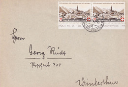 1943 Intragna Im Centovalli Paar Mi: 420 / ZNr: B20, ( Briefabschnitt ) Stempel: St. Gallen - Lachen - Vonwil - Brieven En Documenten
