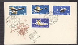 L 0082  -  Hongrie  :  Yv 1433-36  (o)  FDC   ,  Espace - Covers & Documents