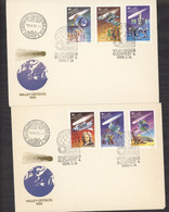 L 0083  -  Hongrie  :  Yv 3023-28  (o)   FDC   ,  Comète De Halley - Cartas & Documentos