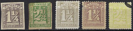 HAMBURG Private Reprints Of 1864 Issue 2 Values Imperf, 3 Values Perf 11.5 No Wmk - Hamburg