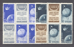 Roumanie  -  Avion   :  Yv  69-72   **  Espace, Les 2 Blocs De 6 - Unused Stamps