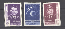 Roumanie  -  Avion   :  Yv  157-59   *  Espace - Unused Stamps