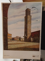 Cartolina Sabaudia La Torre E Il Circeo Prov Latina Disegnata Dandolo Bellini 1950 - Latina