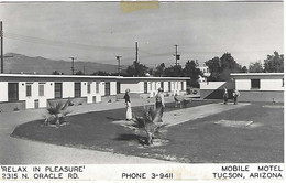 Mobile Motel Tucson Arizona Shuffleboard Photo Post Card Animation Unique - Tucson