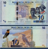 BOLIVIA       10 Bolivianos       P-248       L. 1986 (2018)       UNC  [Series A - Oberthur] - Bolivia