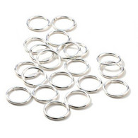 Lot De 15 Anneaux De Jonction Ouvert Fendu Plaqué Argent 12 Mm Epaisseur 1 Mm - Perlen