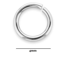 4 Anneaux De Jonction Verrouillable Click & Lock, Anneau 4 Mm Argent Massif 925 Sterling - Perlas