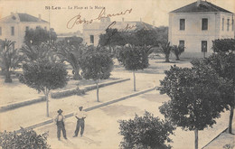 CPA ALGERIE SAINT LEU LA PLACE ET LA MAIRIE (cpa Rare - Sonstige & Ohne Zuordnung