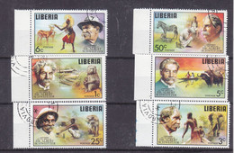 Albert Schweitzer - Liberia - Yvert 679 / 84 Oblitéré - Singes - éléphants - Lions - Zèbres - - Albert Schweitzer