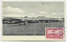 COSTA RICA PA 10C AIR MAIL AERODROME CARTE MAXIMUM CARD MAX SAN JOSE 19 SET 1938 - Costa Rica