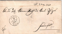 Superbe Lettre ARBON 8 Août 1840 / Frauenfeld /Marque Cachet De Cire - ...-1845 Préphilatélie