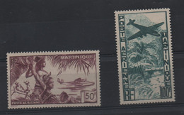 LOT 84 - MARTINIQUE P. A. 13 * Et 14 * - Charnières Très Légères - Cote 13,75 € - Posta Aerea