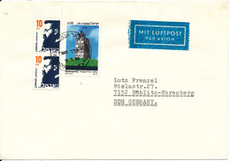 Israel Cover Sent To Germany 11-3-1990 - Brieven En Documenten