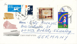 Israel Cover Sent To Germany With More Stamps - Briefe U. Dokumente