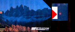 G AA 65 C&C 2729 SCHEDA TELEFONICA USATA DOLOMITI 2/4 VARIANTE PUNTO ROSA - Fouten & Varianten