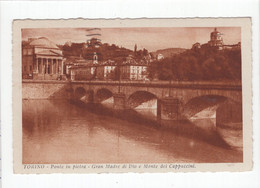 18724 " TORINO-PONTE IN PIETRA-GRAN MADRE DI DIOE MONTE DEI CAPUCCINI " -VERA FOTO-CART. POST. SPED.1935 - Bridges