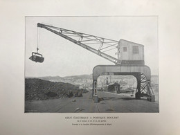 Planche Usine Industrie Grue Port Bateau Société D'embarquement à Alger Algérie - Maschinen