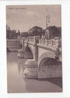 18725 " TORINO-PONTE UMBERTO " ANIMATA-VERA FOTO-CART. POST. SPED.1922 - Brücken