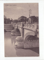 18725 " TORINO-PONTE UMBERTO " ANIMATA-VERA FOTO-CART. POST. SPED.1922 - Bridges