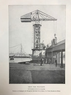 Planche Usine Industrie Grue Port Bateau Messageries Maritimes à La Ciotat - Maschinen