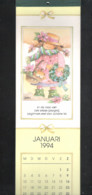 Volledige Kalender 1994 - 12 Illustraties (postkaarten) Van J. MOERMAN - JAKLIEN - Met Aangepast Rijmpje   (JM- K 1994) - Formato Grande : 1991-00