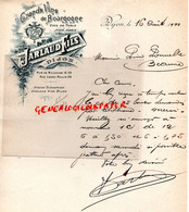 21-DIJON- RARE LETTRE MANUSCRITE JARLAUD FILS-VINS BOURGOGNE-MACON CHABLIS-RUE MULHOUSE-LOUIS PONNELLE BEAUNE-1901 - Alimentaire